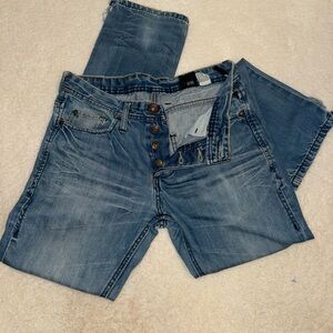 Medium wash Blue Button-Fly Jeans